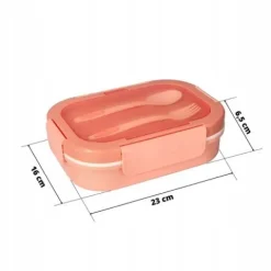 LUNCHBOX 3 PRZEGRÓDKI SZTUĆCE LUNCH BOX POJEMNIK ŚNIADANIE ŚNIADANIÓWKA