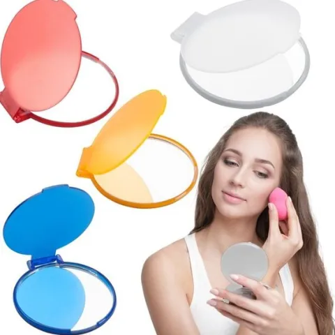 LUSTERKO DO MAKIJAŻU KIESZONKOWE OKRĄGŁE ø62 mm 4 kolory gadżet