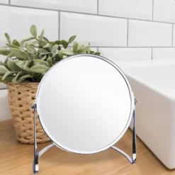 Lusterko Kosmetyczne Łazienkowe do Makijażu Make-up Podwójne Duo na Stojaku