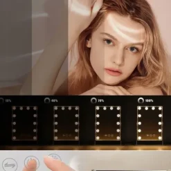 Lusterko kosmetyczne Hollywood stojące lustro do makijażu LED 12
