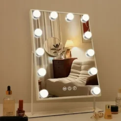Lusterko kosmetyczne Hollywood stojące lustro do makijażu LED 12