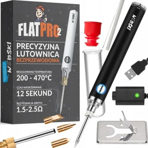 LUTOWNICA BEZPRZEWODOWA Z REGULACJĄ TEMPERATURY PRZENOŚNA PRECYZYJNA USB