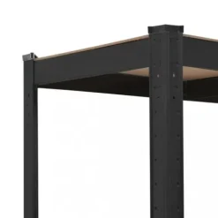 Magazynowy regał metalowy garażowy 180 cm 5 półek kolor czarny piwnica 2w1