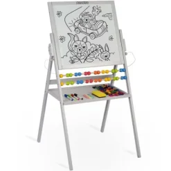 Magnetyczna kredowa tablica obrotowa Ricokids - szara