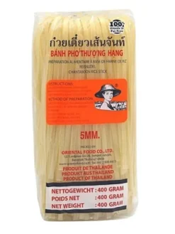 Makaron ryżowy wstążka długi niecięty bezglutenowy azjatycki 5mm farmer brand 400g
