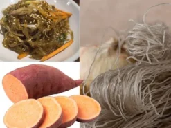 Makaron ze słodkich ziemniaków batatów bezglutenowy nitki sweet potato cienki vermicel glass 500g