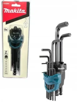 MAKITA B-65894 KLUCZE IMBUSOWE DŁUGIE Z KULKĄ 9szt.