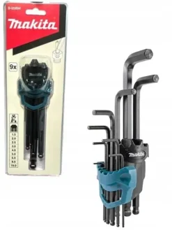 MAKITA B-65894 KLUCZE IMBUSOWE DŁUGIE Z KULKĄ 9szt.