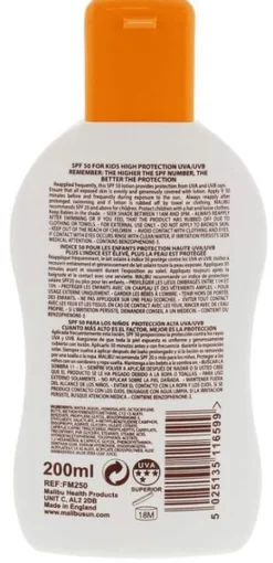 Malibu Kids Lotion Balsam Ochronny Dla Dzieci SPF50 200ml