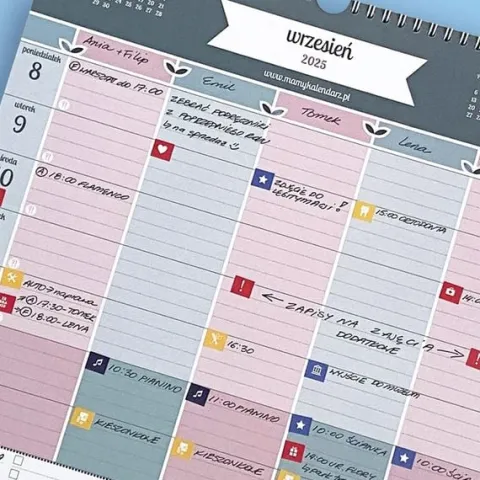MaMy Kalendarz tygodniowy 2025/2026 Pachnący ogród - wiszacy