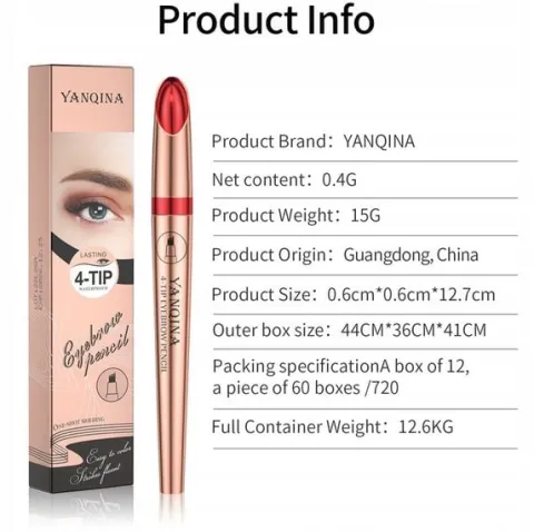 MARKER DO BRWI KERDKA MICROBLADING PISAK 4w1 Kolor ciemnej kawy