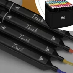 MARKERY ALKOHOLOWE 100 SZT Flamastry Mazaki Pisaki Dwustronne Pro + TORBA