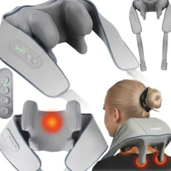 Masażer do pleców szyi karku shiatsu 3 tryby ogrzewanie bezprzewodowy Neo-Sport NS-505