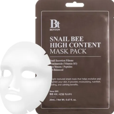 Maska w płachcie Nawilżająca BENTON Snail Bee High Content Mask 1szt