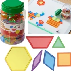 MASTERKIDZ Zestaw Klocki Montessori Tangram Mozaika 140 el.