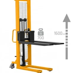 MASZTOWY WÓZEK PALETOWY UDŹWIG 700 KG, PODNOSZENIE 1600 MM CORMAK P716