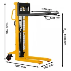 MASZTOWY WÓZEK PALETOWY UDŹWIG 1000KG PODNOSZENIE 1300MM CORMAK WRHS 1013