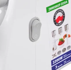 Maszynka do mielenia mięsa elektryczna Zelmer ZMM5801P 2200W 3 kg/min Biały