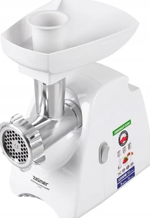 Maszynka do mielenia mięsa elektryczna Zelmer ZMM5801P 2200W 3 kg/min Biały
