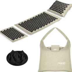 Mata do akupresury z kolcami Neo-Sport NS-902 szaro-czarna