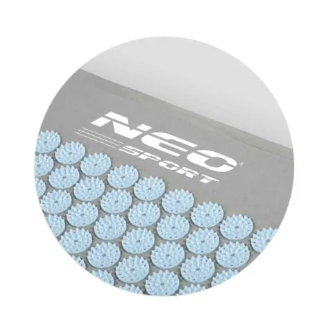 Mata do akupresury z kolcami Neo-Sport NS-901 szaro-niebieska