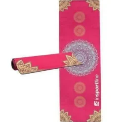 Mata do jogi i ćwiczeń zamszowa Sunshine czerwona 183 x 61 x 0,4 cm Insportline