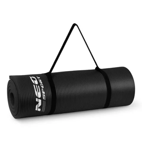 Mata do ćwiczeń gruba 183 x 60 cm Neo-Sport - 192300 czarna