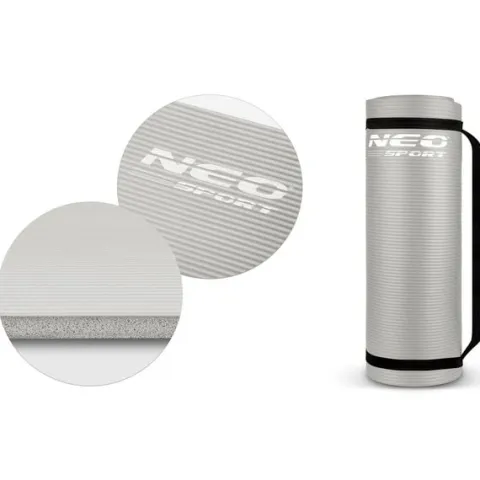 Mata do ćwiczeń 183 x 60 cm Neo-Sport - 192200 szara
