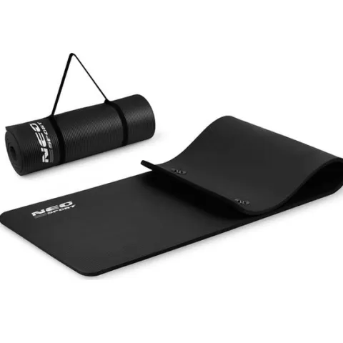Mata do ćwiczeń z otworami gruba 183 x 60 cm Neo-Sport - 192000 czarna