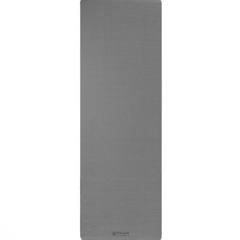 Mata fitness Essentials z paskiem Gaiam 183 x 61 x 1 cm szara