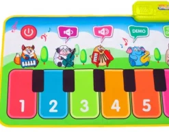 Mata Muzyczna Interaktywna Pianinko z Nagrywaniem ZWIERZĄTKA