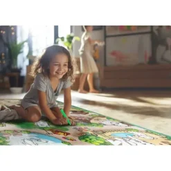 Mata piankowa do kolorowania zwijana 120 x 90 x 0,3 cm Ricokids RK-344