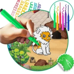 Mata piankowa do kolorowania zwijana 120 x 90 x 0,3 cm Ricokids RK-344
