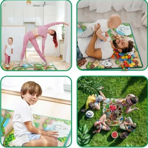 Mata piankowa do kolorowania zwijana 120 x 90 x 0,3 cm Ricokids RK-344