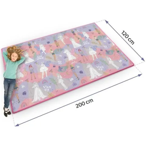 Mata piankowa do kolorowania zwijana 200 x 120 x 0,3 cm Ricokids RK-343