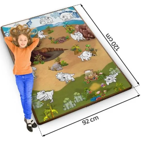 Mata piankowa do kolorowania zwijana 120 x 90 x 0,3 cm Ricokids RK-344