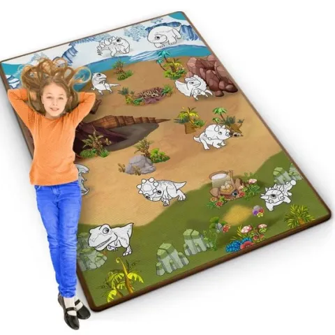 Mata piankowa do kolorowania zwijana 120 x 90 x 0,3 cm Ricokids RK-344