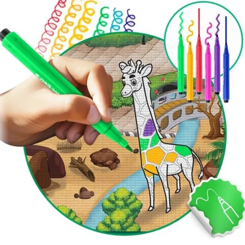 Mata piankowa do kolorowania zwijana 200 x 120 x 0,3 cm Ricokids RK-343