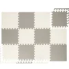 Mata piankowa kwadraty 118x90 cm szare, białe, czarne puzzle dla dzieci, do ćwiczeń