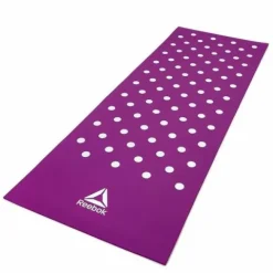 Mata treningowa do ćwiczeń Reebok 173x61x0,7cm fioletowa w kropki