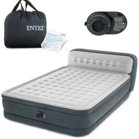 Materac dmuchany 236x152x46 cm z wbudowaną pompką elektryczną INTEX 64448