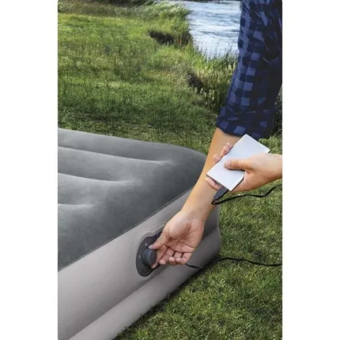 Materac dmuchany 203x152x30 cm z wbudowaną pompką elektryczną INTEX 64114