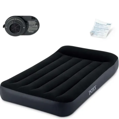 Materac dmuchany 191x99x25 cm z wbudowaną pompką elektryczną INTEX 64146ND