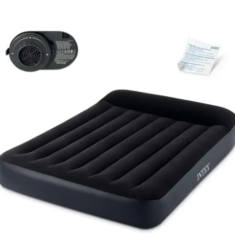 Materac dmuchany 191x137x25 cm z wbudowaną pompką elektryczną INTEX 64148