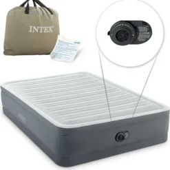 Materac dmuchany 203x152x46 cm z wbudowaną pompką elektryczną INTEX 64906ND