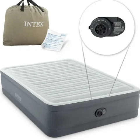 Materac dmuchany 203x152x46 cm z wbudowaną pompką elektryczną INTEX 64906ND