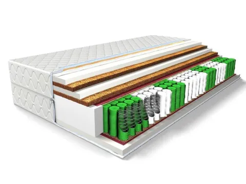 MATERAC Strong Med 160x200 KOKOS, SPRĘŻYNY KIESZENIOWE