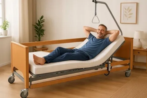 Materac szpitalny 90X200X10 pokrowiec NIEPRZEMAKALNY oddychający ZMYWALNY