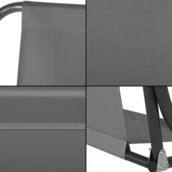 Materiał na siedzisko huśtawki ogrodowej 155x100 cm tkanina wodoodporna, szara