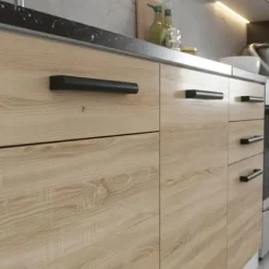 MEBLE KUCHENNE KUCHNIA ZESTAW SZAFKI MODUŁOWE BLAT JOLA 2,4M DĄB